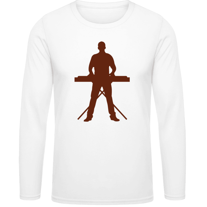 Keyboard Player Silhouette Long Sleeve Shirt contain pic