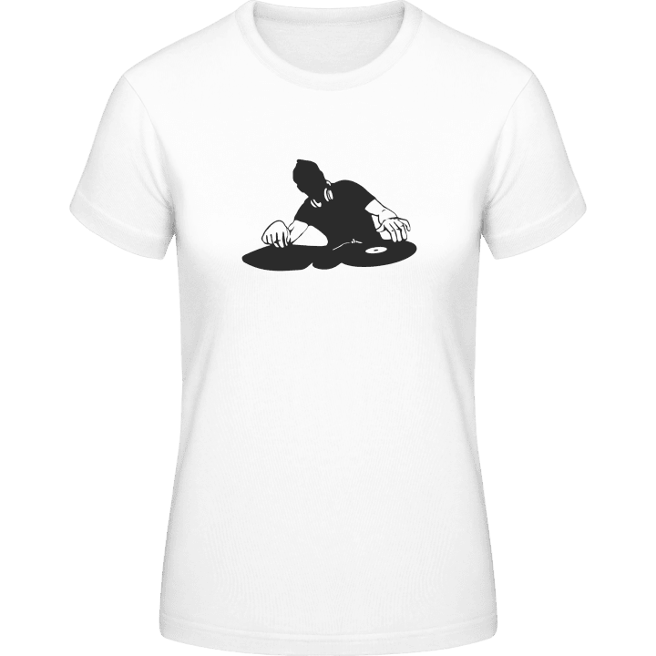 DeeJay Scratching Action Vrouwen T-shirt contain pic