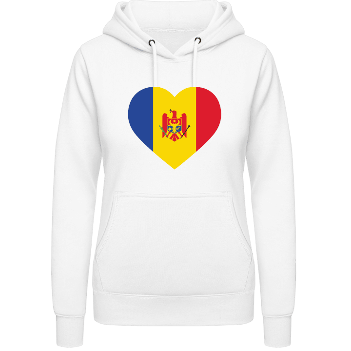 Moldova Heart Flag Sudadera con capucha para mujer contain pic
