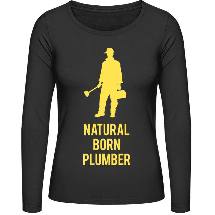 Natural Born Plumber Langermet skjorte for kvinner contain pic