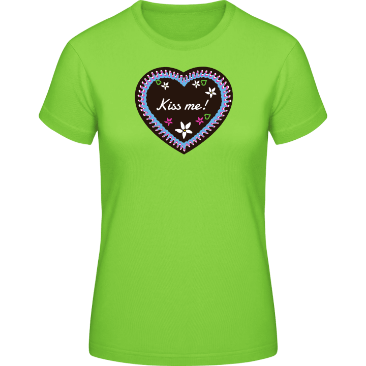 Kiss Me Gingerbread Heart T-skjorte for kvinner 0 image