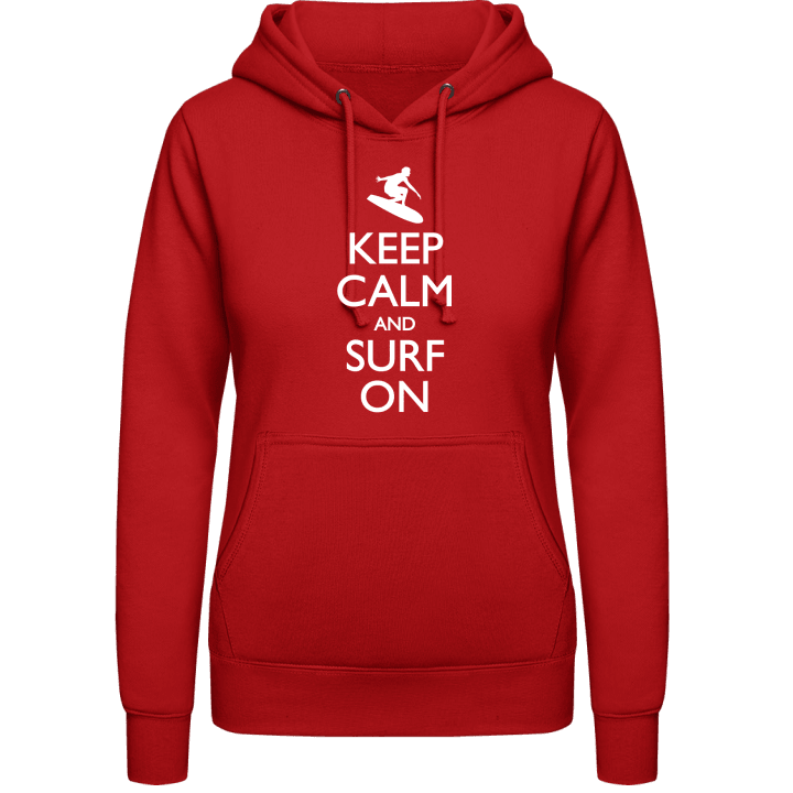 Keep Calm And Surf On Classic Frauen Kapuzenpulli contain pic