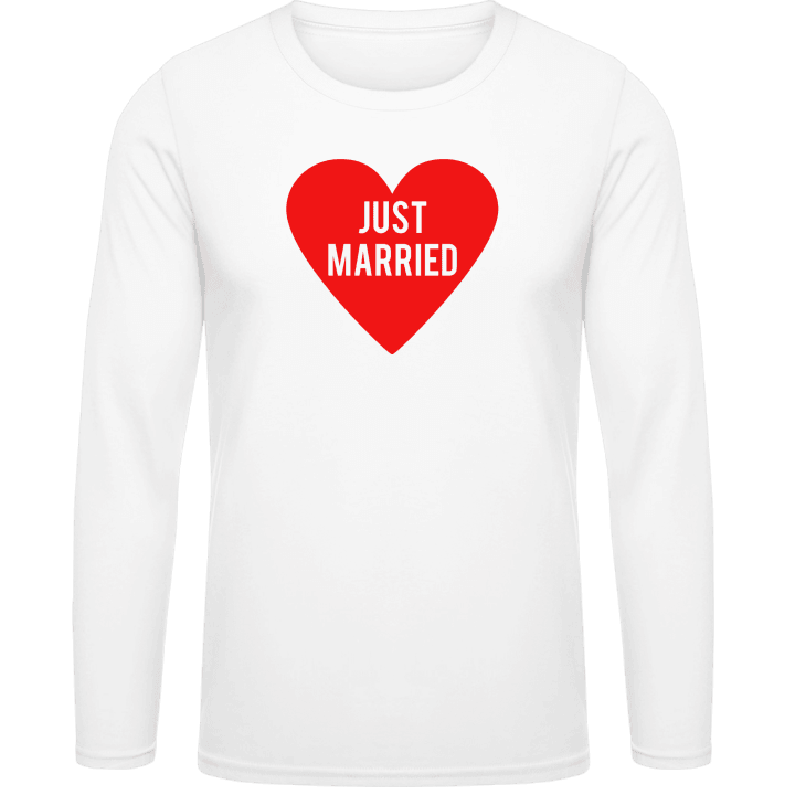 Just Married Logo Langarmshirt contain pic