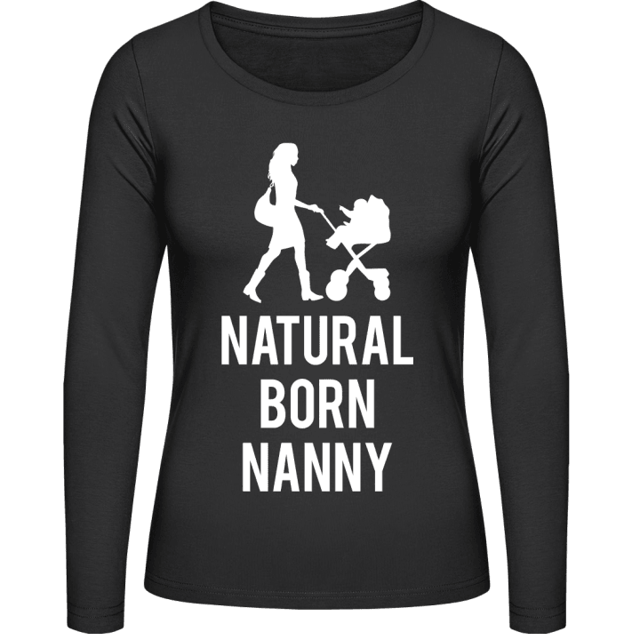 Natural Born Nanny T-shirt à manches longues pour femmes contain pic
