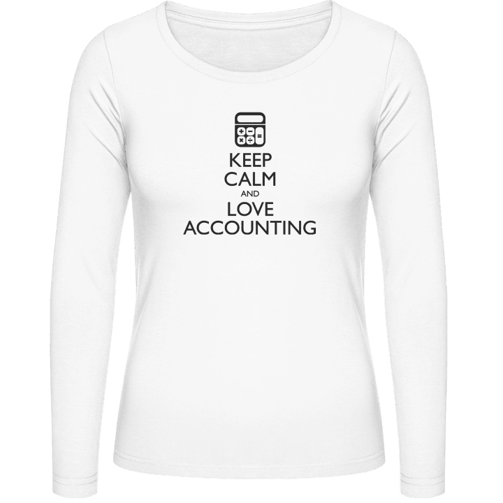 Keep Calm And Love Accounting Vrouwen Lange Mouw Shirt 0 image