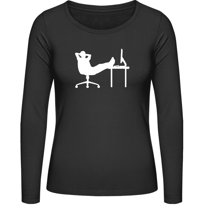 Office Chilling Women long Sleeve Shirt contain pic