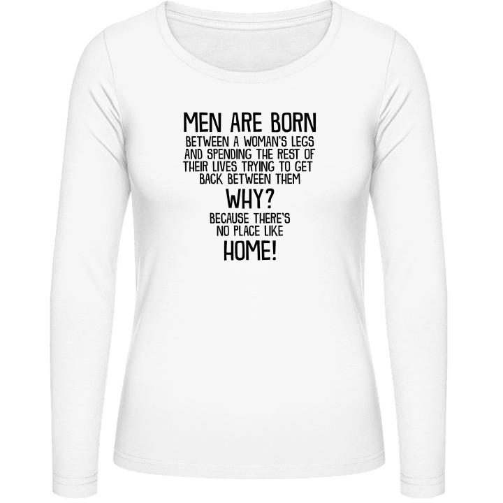 Men Are Born, Why, Home! T-shirt à manches longues pour femmes contain pic