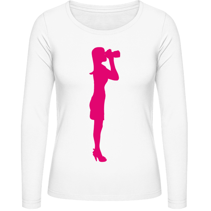 Hot Photographer T-shirt à manches longues pour femmes contain pic