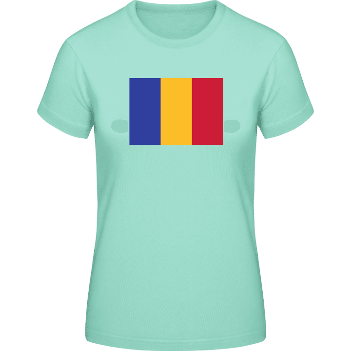 Romania Flag T-skjorte for kvinner contain pic