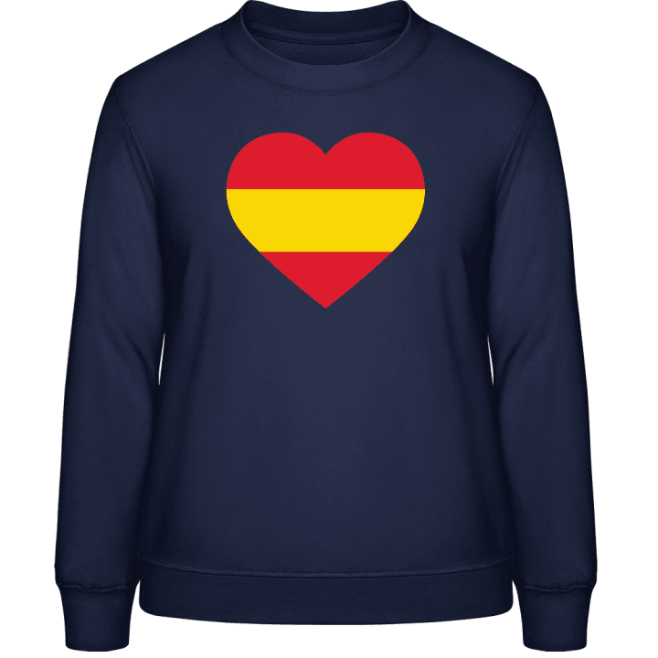 Spain Heart Flag Sweatshirt för kvinnor contain pic