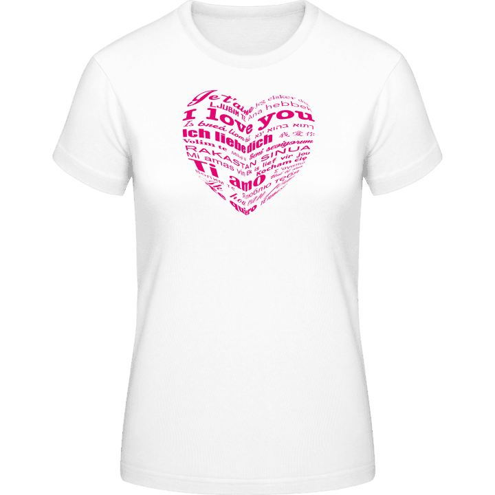 I Love You Languages T-skjorte for kvinner 0 image