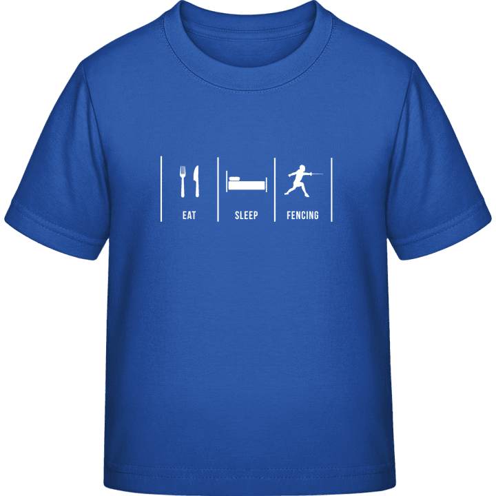 Eat Sleep Fencing Kinderen T-shirt contain pic