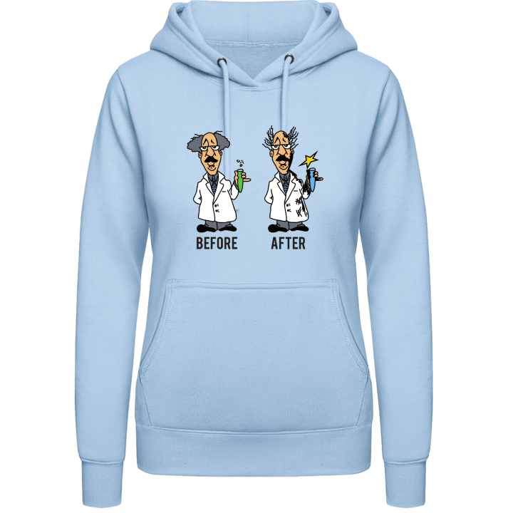 Crazy Chemist Before After Vrouwen Hoodie contain pic