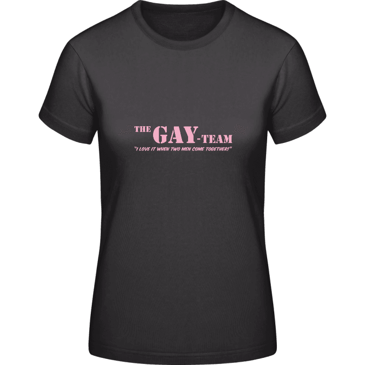 The Gay Team T-skjorte for kvinner contain pic