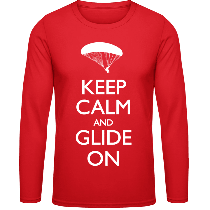 Keep Calm And Glide On Langarmshirt contain pic