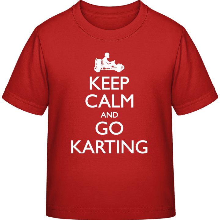 Keep Calm and go Karting T-skjorte for barn contain pic