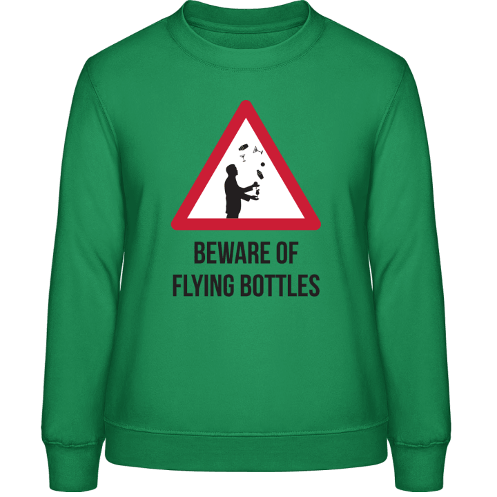 Beware Of Flying Bottles Sudadera de mujer contain pic