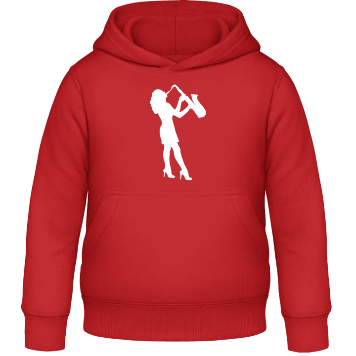 Female Sax Player Kids Hoodie contain pic