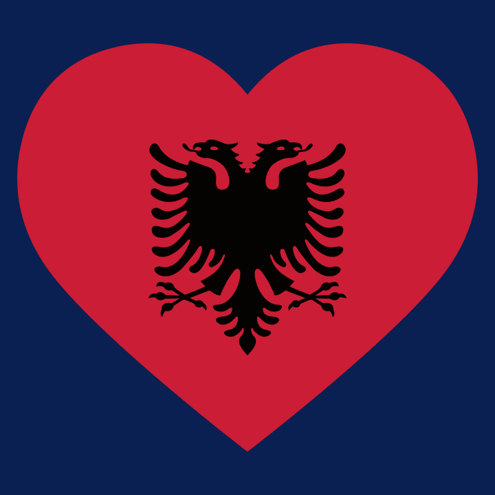 Albanian Heart Flag Langermet skjorte 0 image