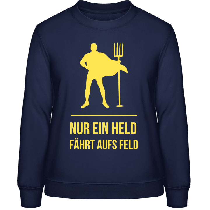 Nur ein Held fährt aufs Feld Sweatshirt för kvinnor contain pic