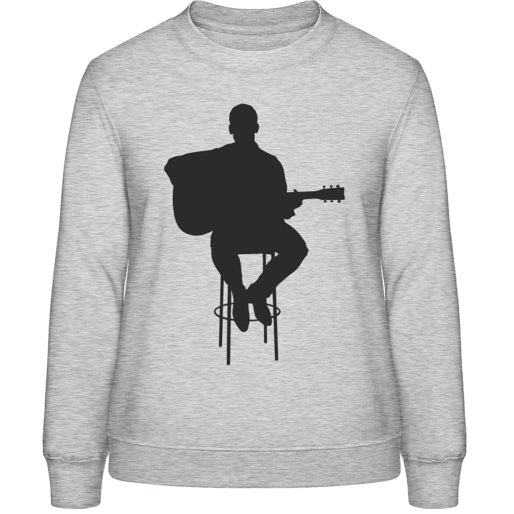 Sitting Guitarist Sweatshirt för kvinnor contain pic