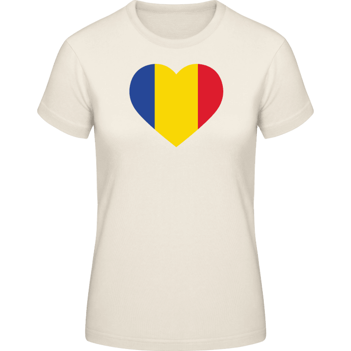 Romania Heart Flag T-shirt til kvinder 0 image