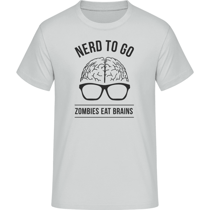 Nerd To Go Zombies Love Brains T-Shirt 0 image