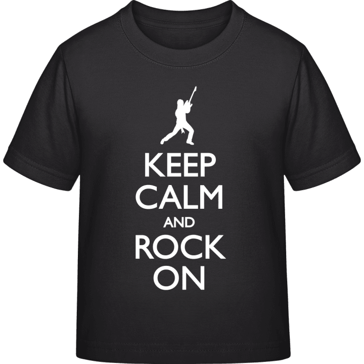 Keep Calm and Rock on T-skjorte for barn contain pic