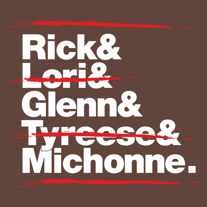Rick & Lori & Glenn & Tyreese & T-skjorte for kvinner 0 image
