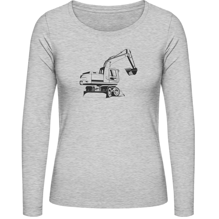 Excavator Detailed Vrouwen Lange Mouw Shirt contain pic