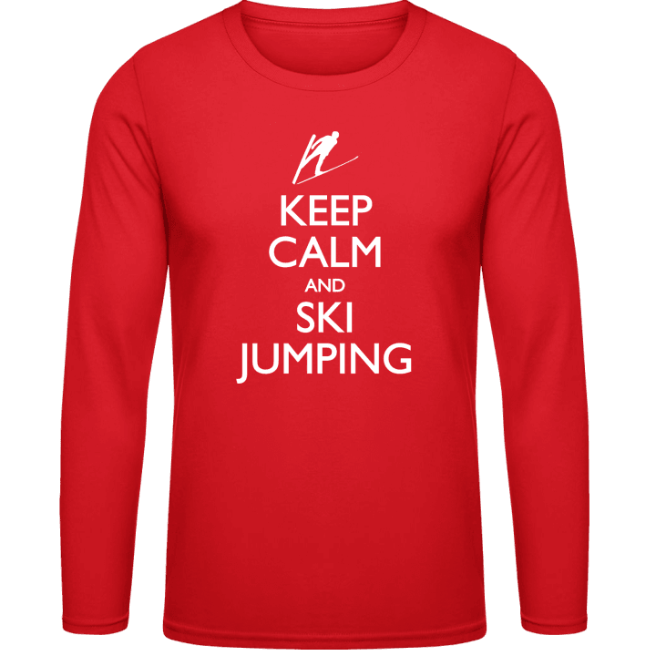 Keep Calm And Ski On T-shirt à manches longues contain pic