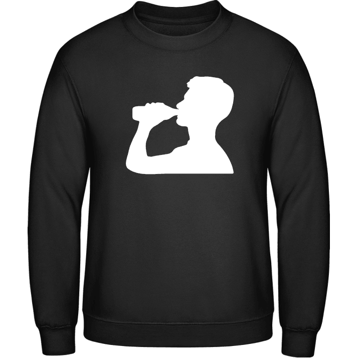 Beer Drinking Silhouette Sudadera contain pic