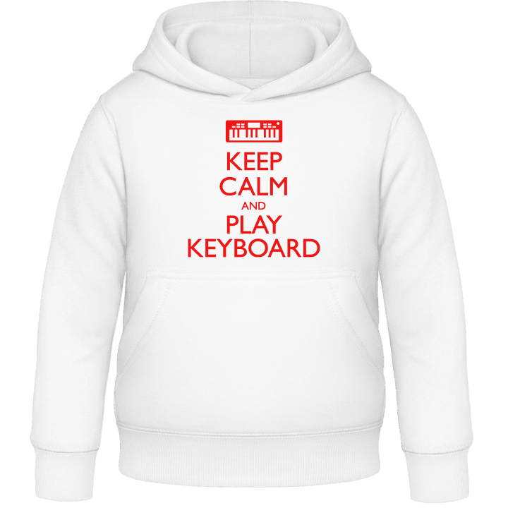 Keep Calm And Play Keyboard Felpa con cappuccio per bambini contain pic