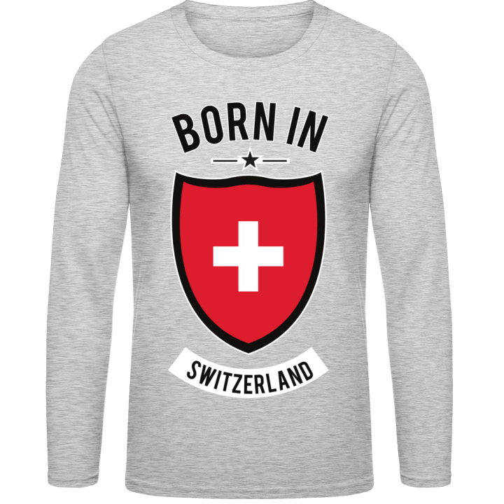 Born in Switzerland Langarmshirt contain pic