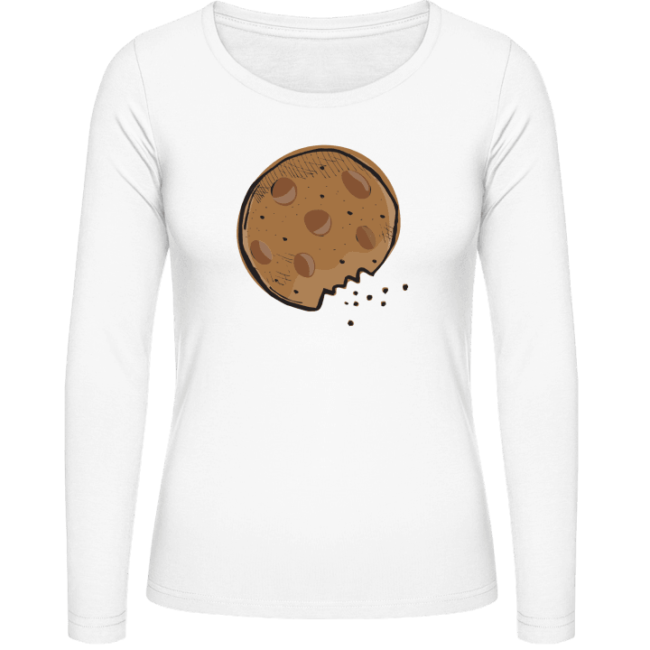 Bitten Off Cookie Langermet skjorte for kvinner contain pic
