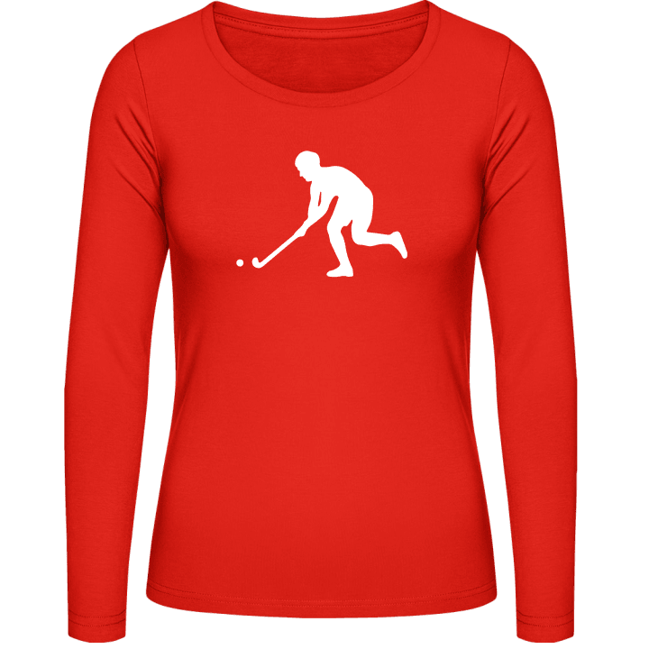 Field Hockey Player Vrouwen Lange Mouw Shirt contain pic