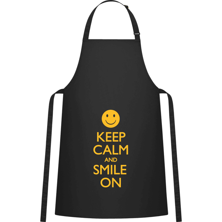 Keep Calm and Smile On Delantal de cocina contain pic