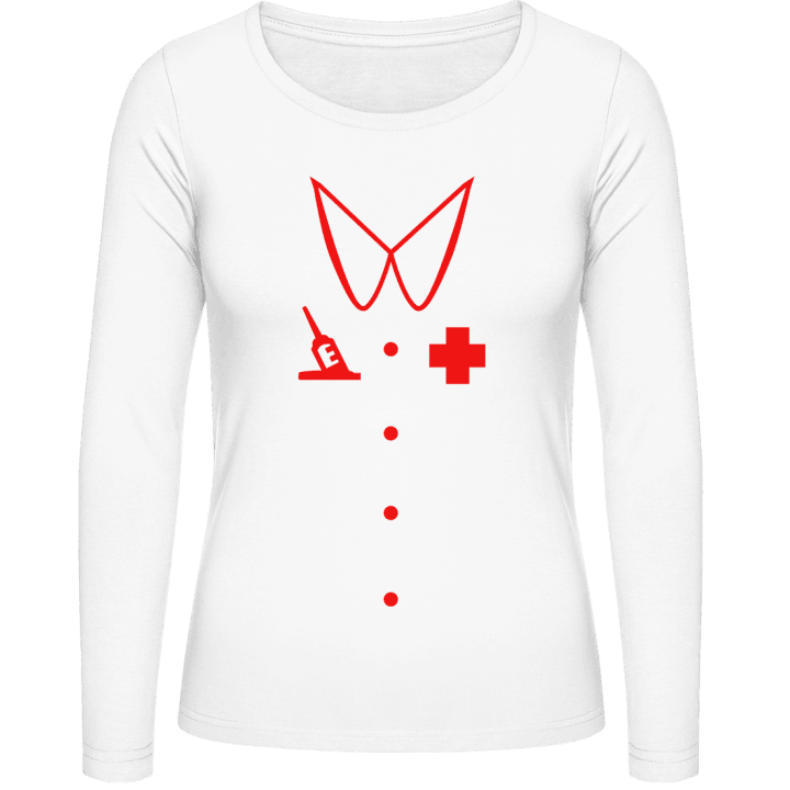 Nurse Costume Vrouwen Lange Mouw Shirt 0 image
