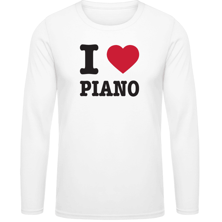 I Love Piano Langermet skjorte contain pic