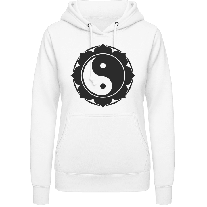 Yin And Yang Flower Vrouwen Hoodie contain pic