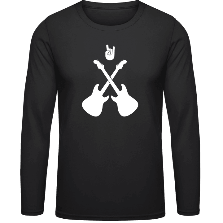 Rock On Guitars Crossed Long Sleeve Shirt contain pic