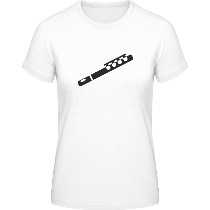 Flute Silouhette Vrouwen T-shirt contain pic