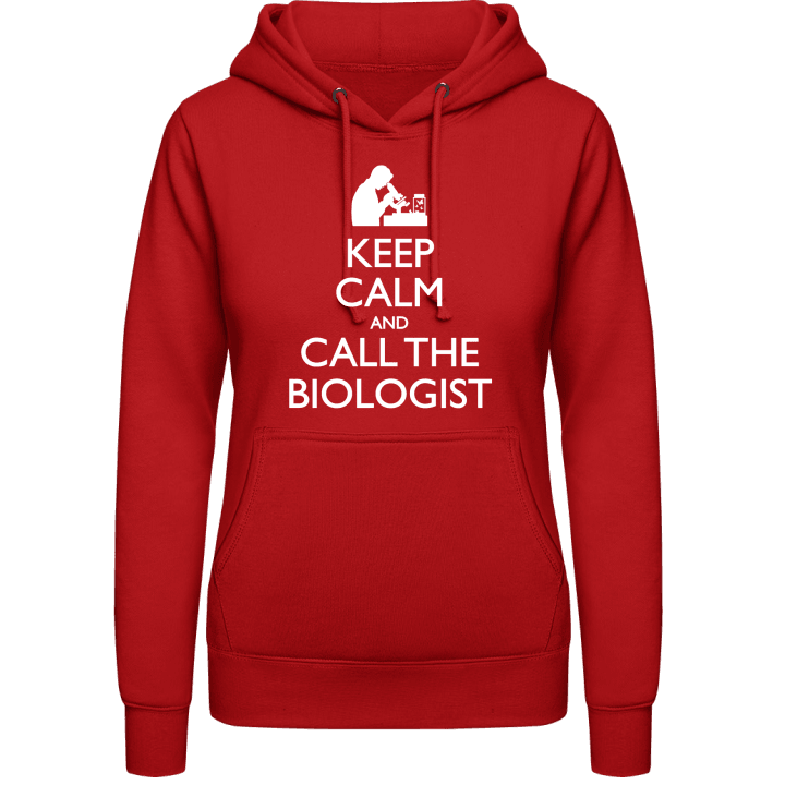 Keep Calm And Call The Biologist Hoodie för kvinnor contain pic