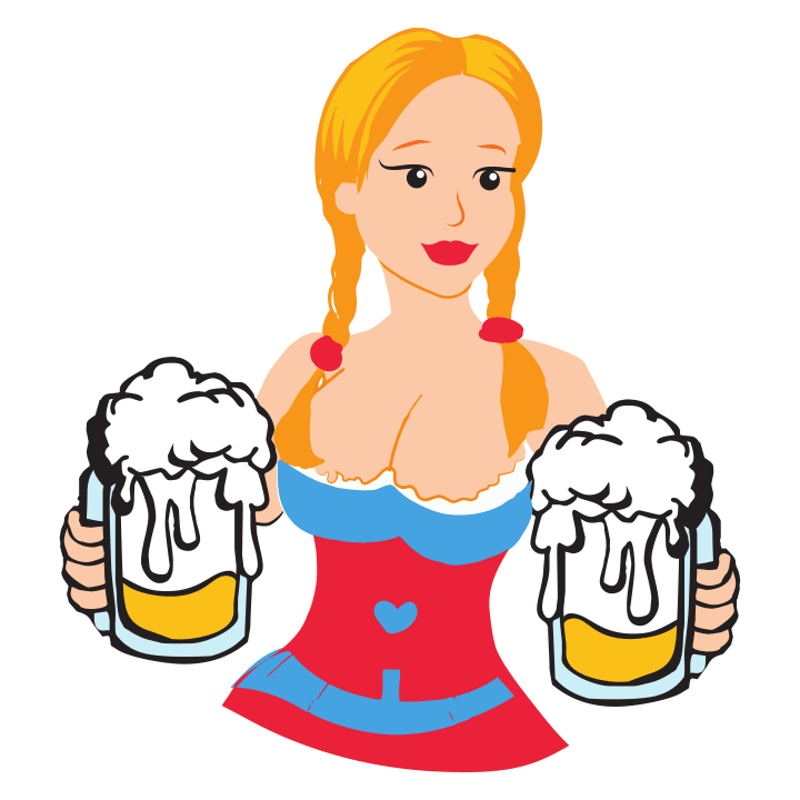 Bavarian Girl With Beer Vrouwen Lange Mouw Shirt 0 image