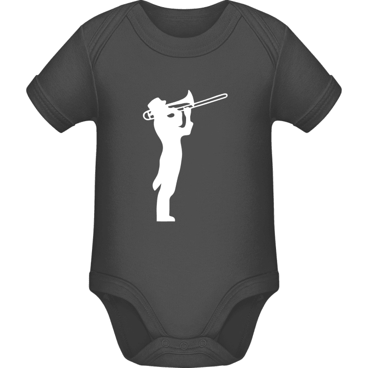 Trombone Player Silhouette Baby Rompertje contain pic