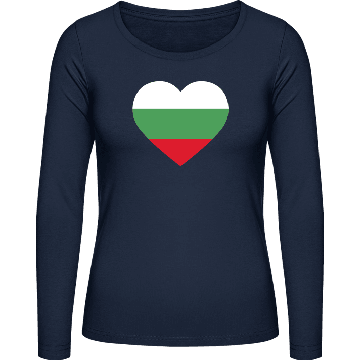Bulgaria Heart T-shirt à manches longues pour femmes contain pic