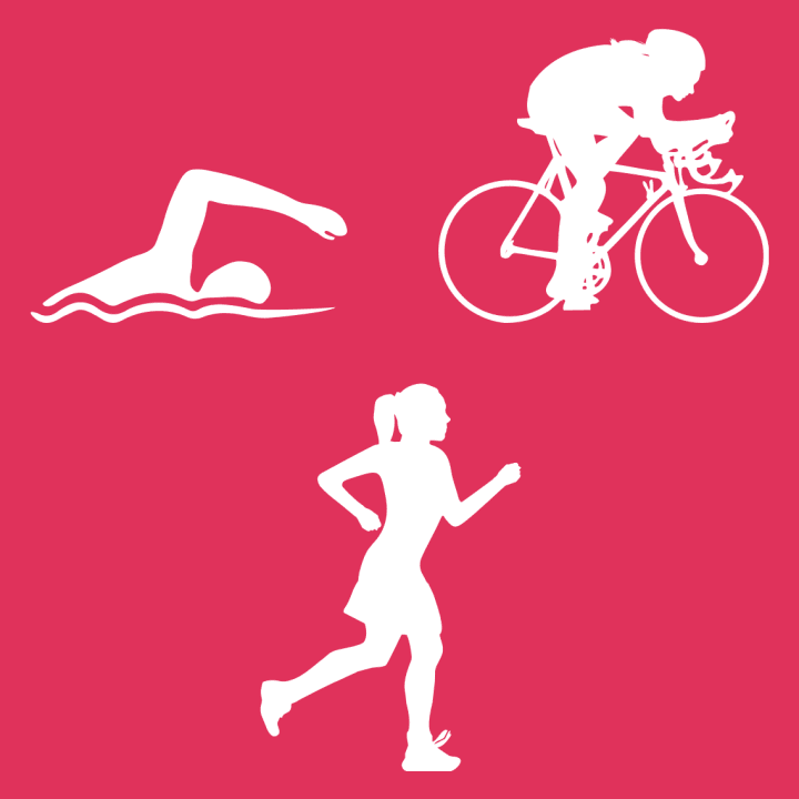Triathlete Silhouette Female T-shirt til kvinder 0 image