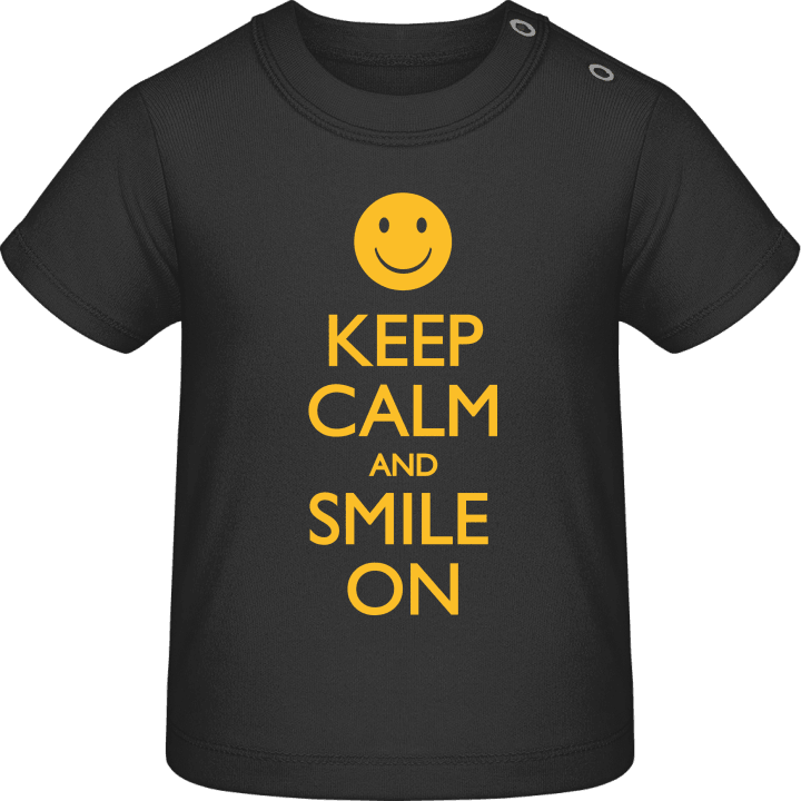 Keep Calm and Smile On T-shirt för bebisar contain pic