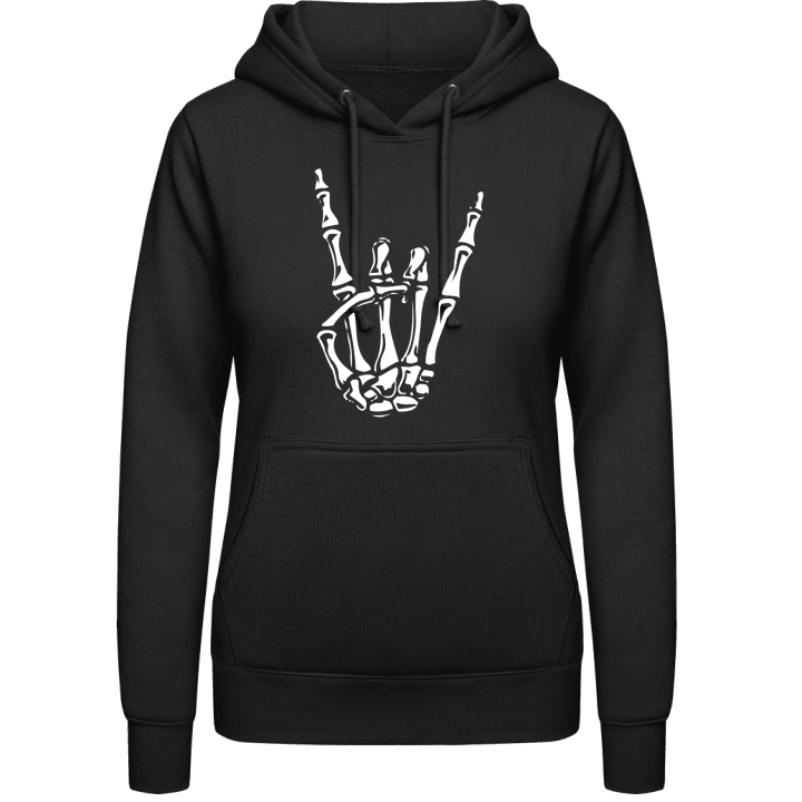 Rock On Skeleton Hand Women Hoodie contain pic