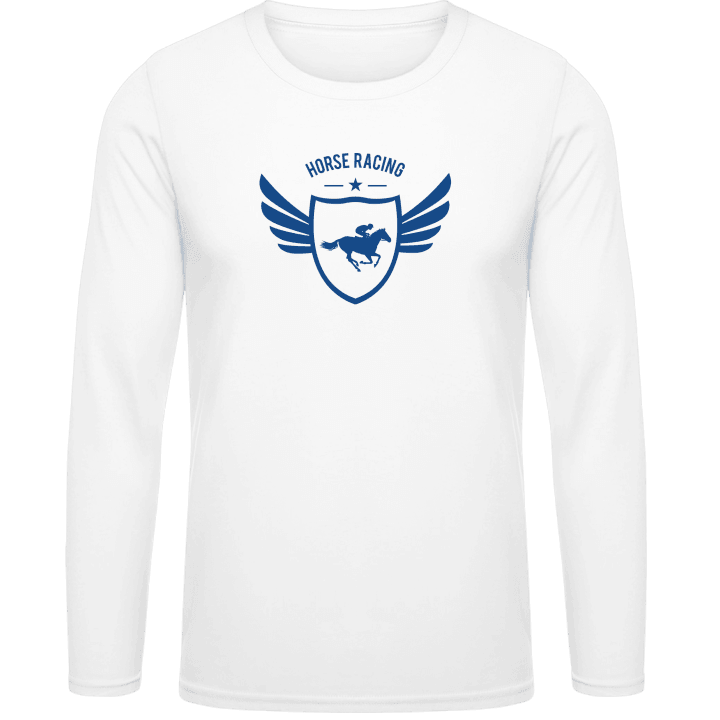 Horse Racing Winged T-shirt à manches longues contain pic